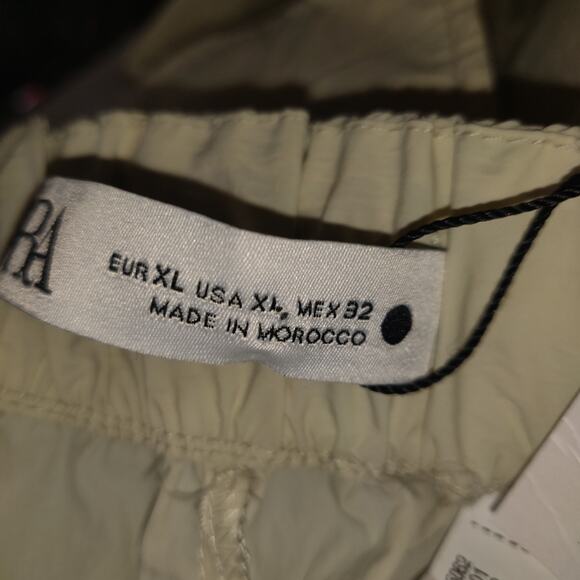 Zara Parachute Jumpsuit XL Halter Cargo Gorp Plunge ECRU Cream NWT Limited Belt - Picture 11 of 16